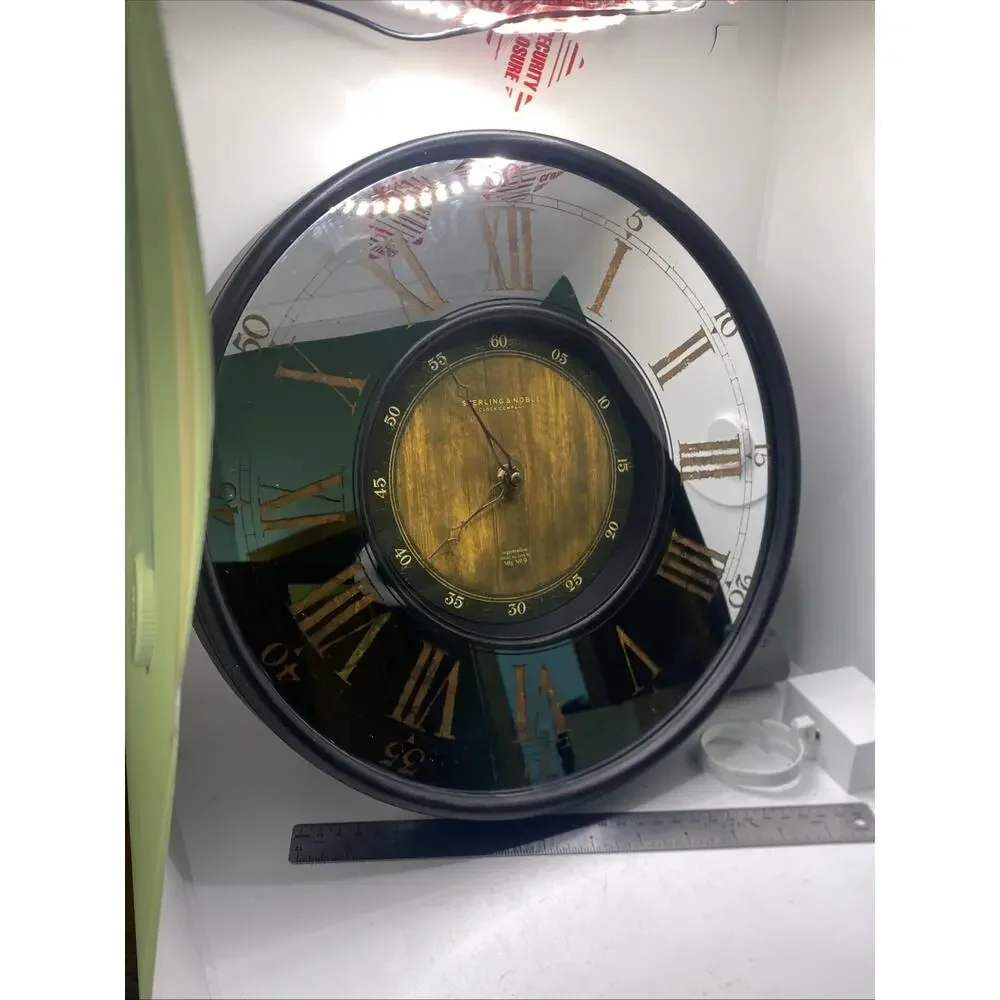 Sterling & Noble Steampunk Bar Clock Works New Battery